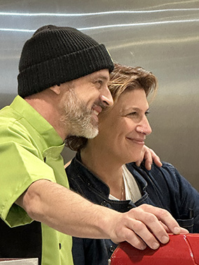 Chef Jimmy, James Cunningham, with Chef Michele Ragussis at the 2023 Sun Wine & Food Fest